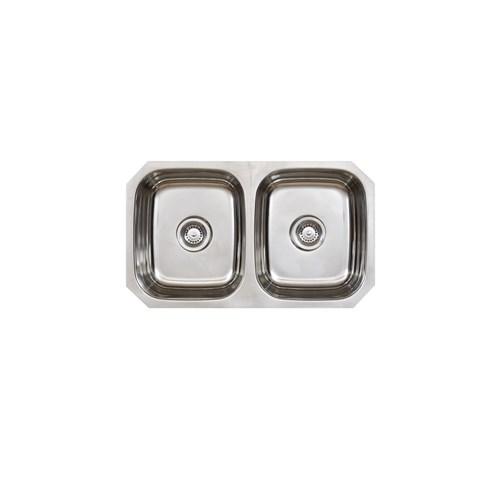 Seima Acero 201 Double Bowl Undermount Sink 780 No Taphole Stainless Steel 191605