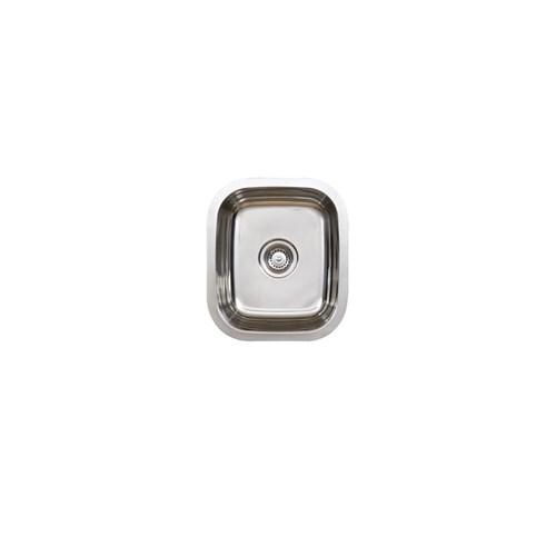 Seima Acero 203 Single End Bowl Under/Overmount Left Hand Drain Sink No Taphole Stainless Steel 191606