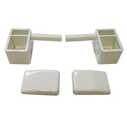 Caroma Pedigree 1 Toilet Seat Replacement Hinge Set White 320267W