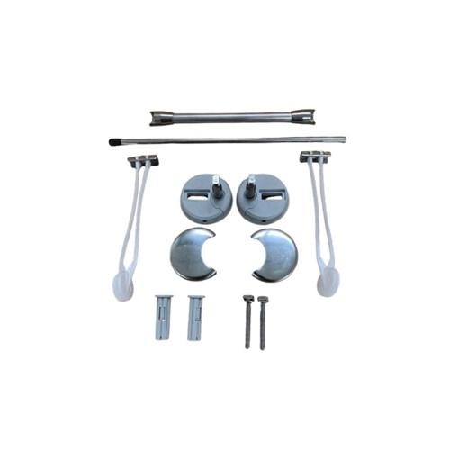 Pressalit Insitutional Toilet Seat Replacement Hinge Set Chrome 815100