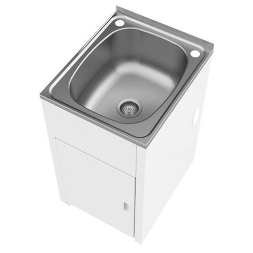 thumbnail image of Clark Utility Compact Trough And Cabinet With By Pass 42 L Stainless Steel F6111