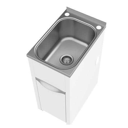 thumbnail image of Clark Compact Trough And Cabinet With Inlet By Pass 35 L Stainless Steel With Floor F7111