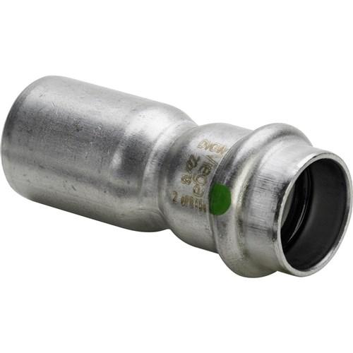 thumbnail image of Viega Stainless Steel Sanpress Inox Water M&F Reducer 22mm x 18mm 436247