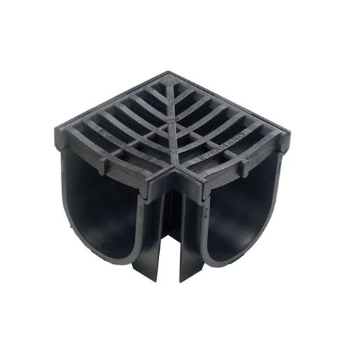 EasyDRAIN Standard Channel & Polymer Grate Coner Piece Black 83330