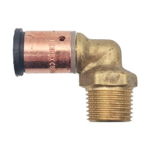 EziPex Crimp Water Connector Elbow 90 Deg 16mm x 15mm MI No.13 335163