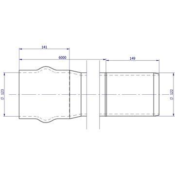 Len PVC Blue Pressure Pipe 100mm x 6Mtr Cl 20