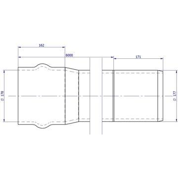 Len PVC Blue Pressure Pipe 150mm x 6Mtr Cl 20