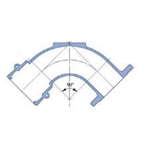 Ductile Iron High Pressure Blue PVC Bend Socket x Flange 150mm x 90<