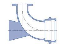 Ductile Iron High Pressure Blue PVC Hydrant Bend 150mm Socket x 100mm Flange BTO