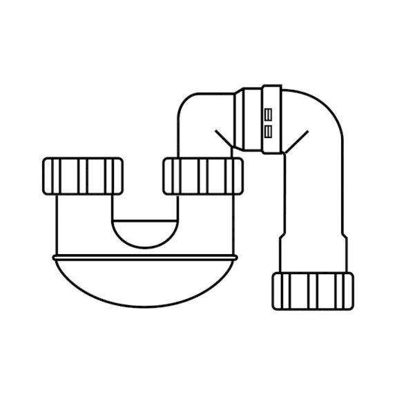 Caroma Short Inlet Combination S&P-Trap 50mm 103119