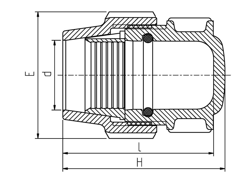 Poly Metric End Cap 25mm