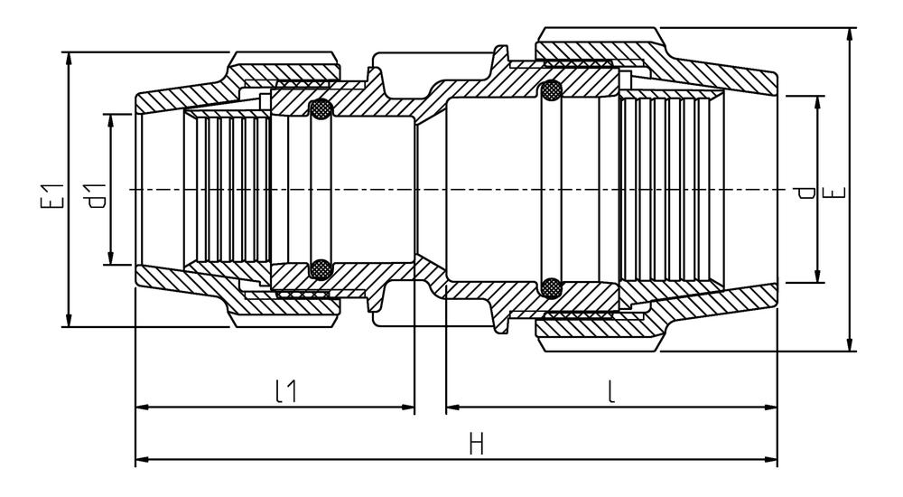 Poly Metric Slip Repair Coupling 50mm