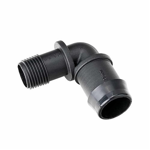 Retic Low Density Poly Barbed Male Connector Elbow 25mm x 15mm MI