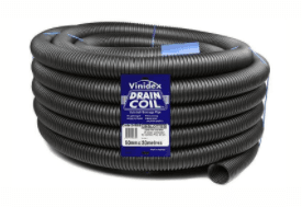 Subsoil Slotted Unsocked Drain Pipe Coil 100mm x 20 Meters