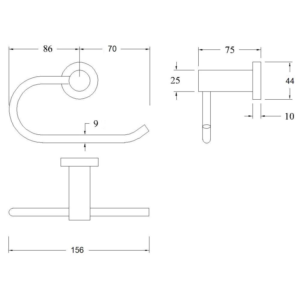 Alder Alto Toilet Roll Holder Chrome 81904