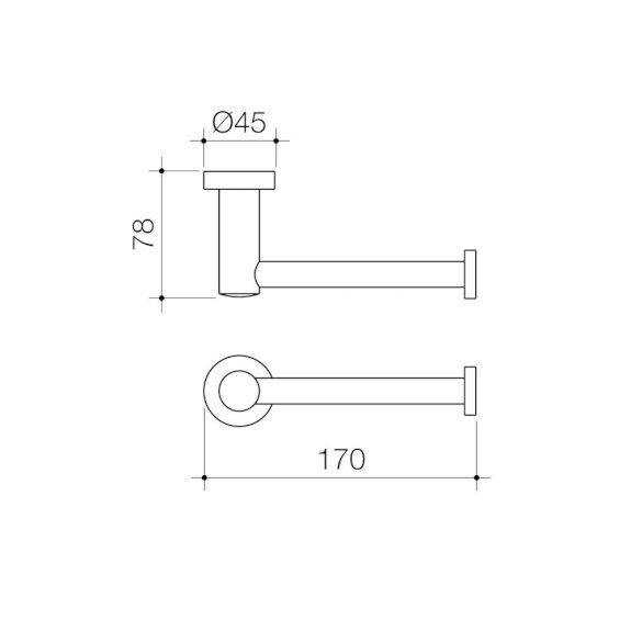 Caroma Cosmo Metal Toilet Roll Holder Chrome 303128C