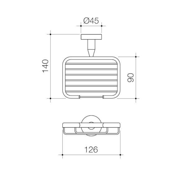 Caroma Cosmo Metal Soap Basket Chrome 305103C