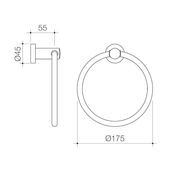 Caroma Cosmo Metal Towel Ring Chrome 305102C