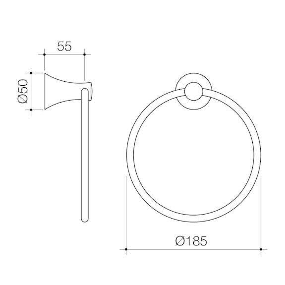 Caroma Elegance Towel Ring Chrome 631165C