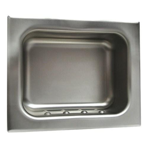 Metlam Anti-Ligature Recessed Heavy Duty Soap Holder Satin Stainless Steel ML237_1