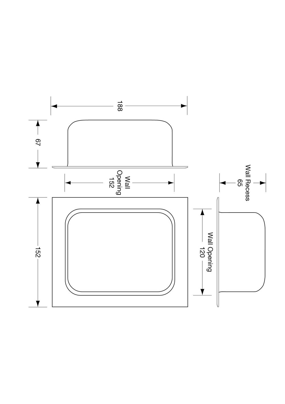 Metlam Anti-Ligature Recessed Heavy Duty Soap Holder Satin Stainless Steel ML237_1