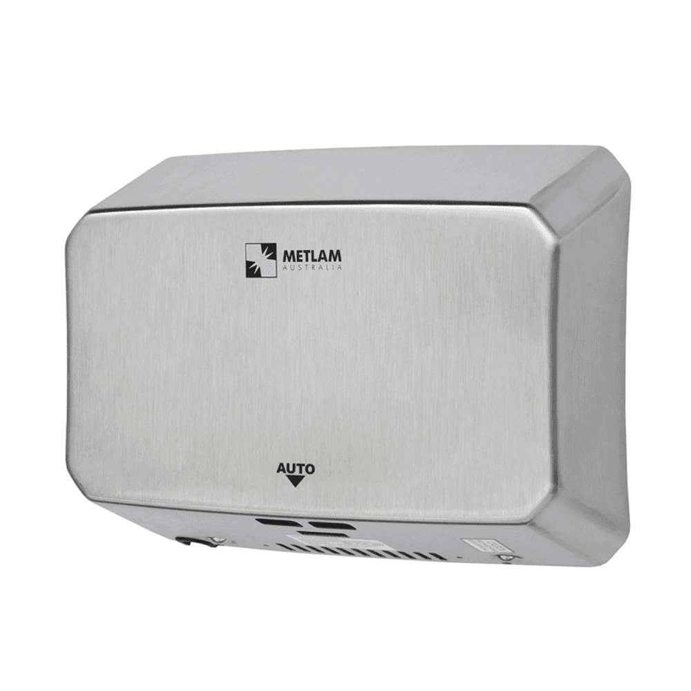 Metlam EcoSlender Slimline Automatic Operation Hand Dryer Satin Stainless Steel ML_ECOSLENDER05_SS