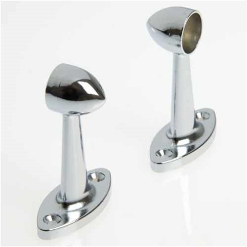 Pr End Pillars Oval Base For Towel Rail 19mm