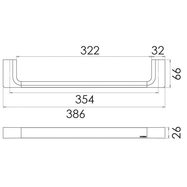 Phoenix Gloss Guest Towel Rail Chrome GS893