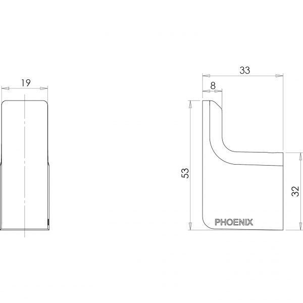 Phoenix Gloss Robe Hook Chrome GS897