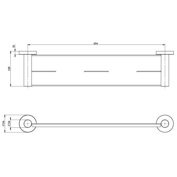 Phoenix Radii Metal Shelf Round Chrome RA886