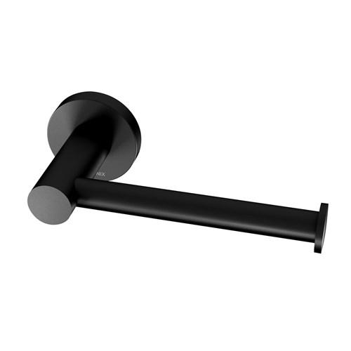 Phoenix Radii Single Toilet Roll Holder Round Matte Black RA892