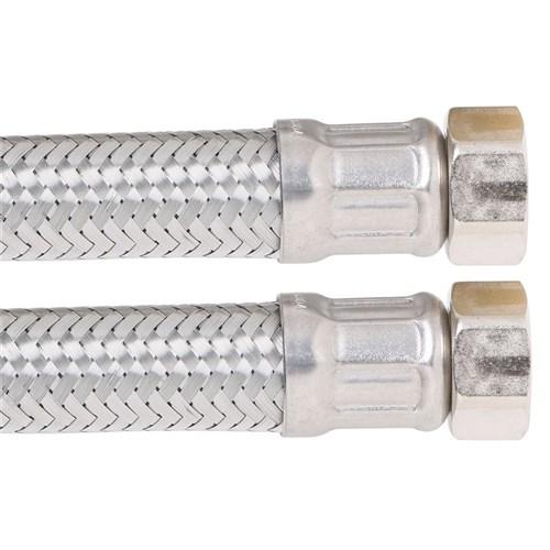 Flexi Stainless Steel Water Connector F&F 20mm FI BSP x 600mm