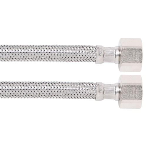 Flexi Stainless Steel Water Connector With Pex Core F&F 15mm FI BSP x 600mm