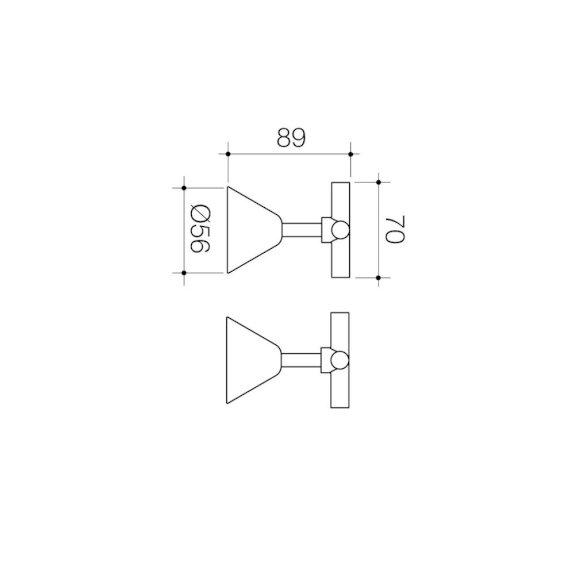 Caroma Coolibah Cross Wall Top Assemblies Chrome 90321C