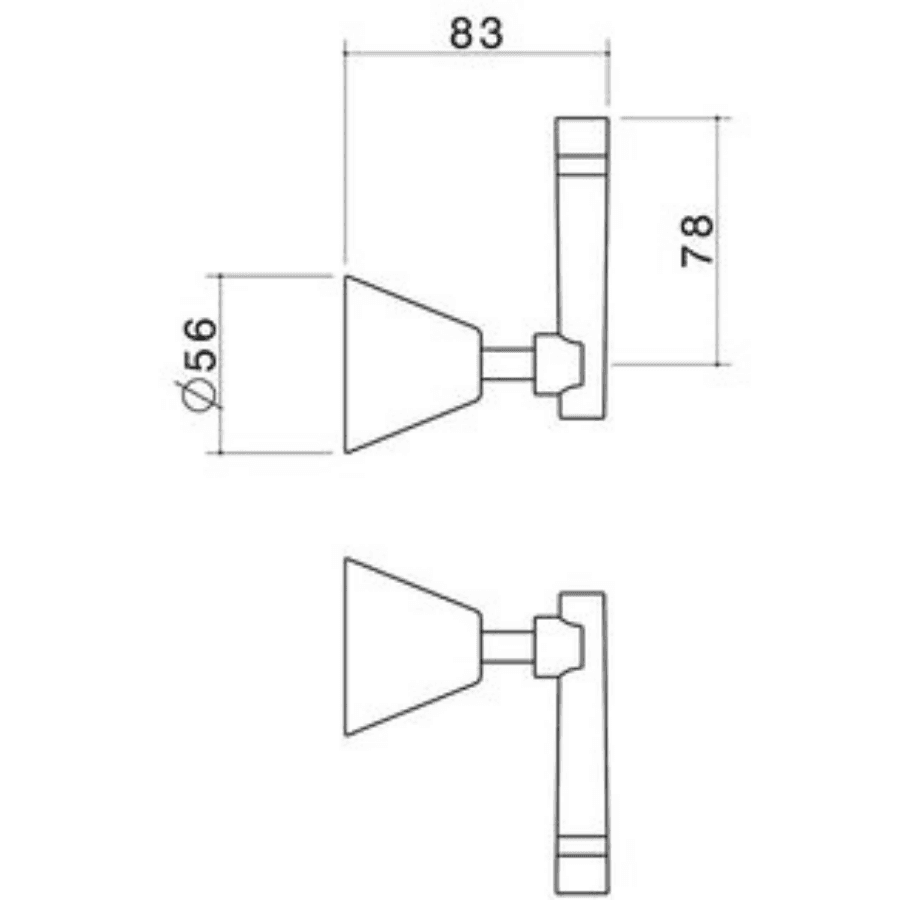 Caroma Elegance Lever Care Wall Top Assemblies Chrome 631127C