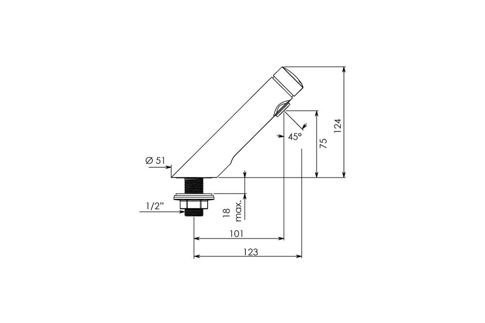 Enware Tempostop Basin Tap 7 Sec TFC740510