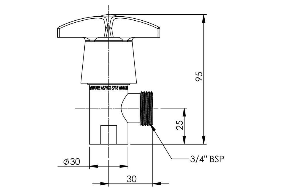 Enware CS Washing Mach Cock Jumper Valve Cold CS313