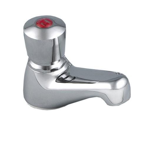 thumbnail image of Galvin Engineering Chrome Plated Ezy Push Button Pillar Tap Hot 35485