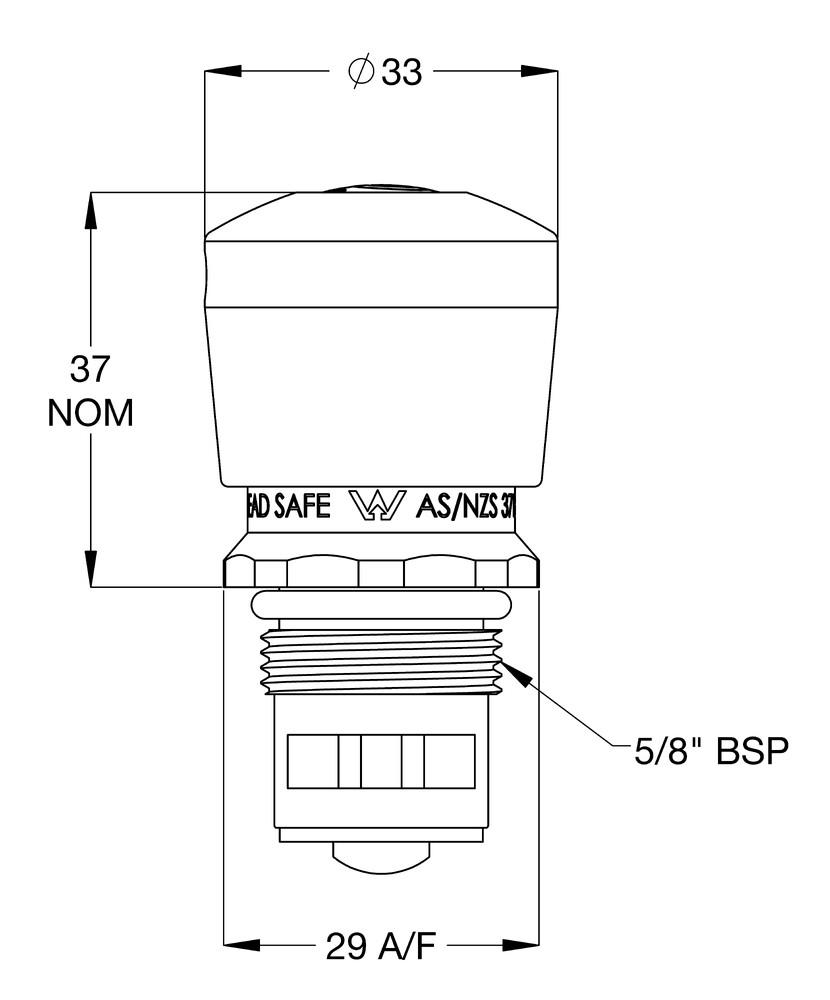 Galvin Engineering Lead Safe Chrome Plated Ezy Push Button Pillar Top Assembly Hot 172.73.43.01