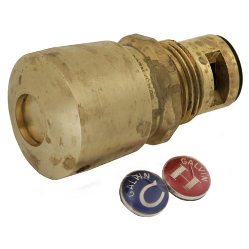 thumbnail image of Galvin Engineering Brass Ezy Pish Button Pillar Top Assembly Cold/Hot 35511