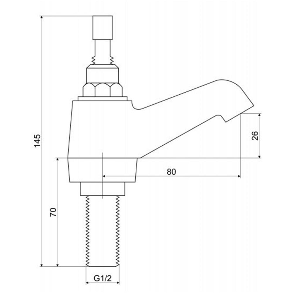 Economy FS Pillar Tap Zero* Chrome Plated