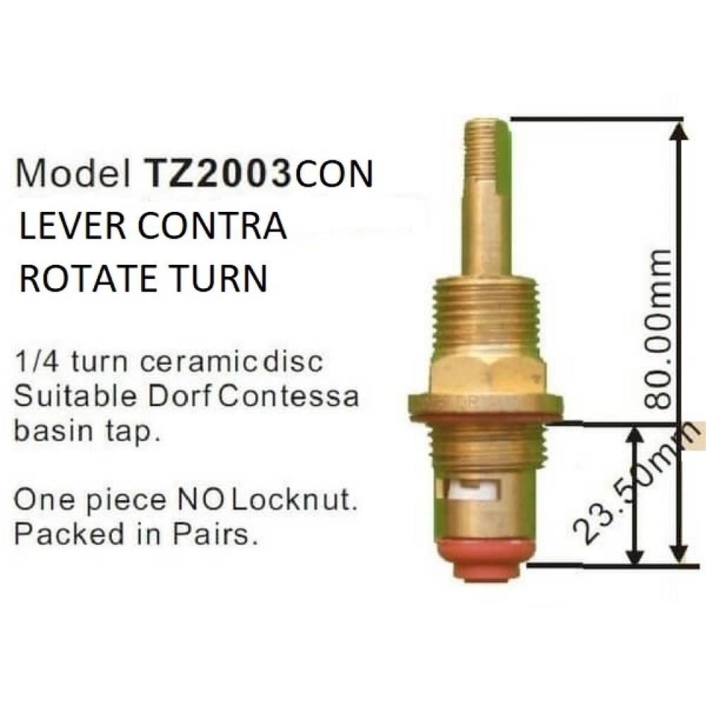 Easytap Pair I/4 Trn Adjustable Basin Spindles TZ2006A