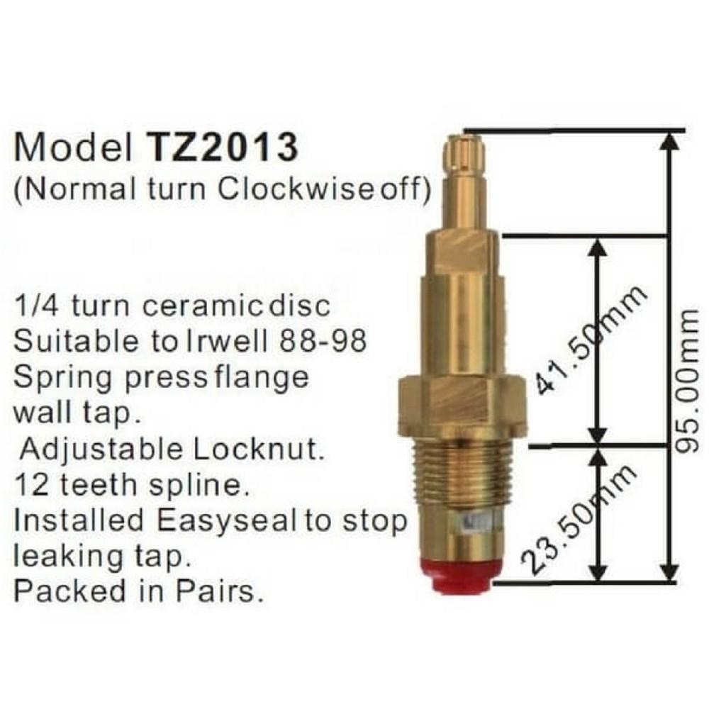 Easytap Pair 1/4 Turn Irw Cold Spindles TZ2015