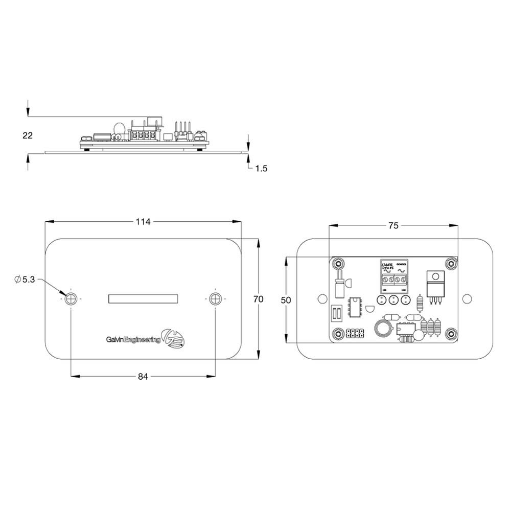 GE Flowmatic Face Plate With Concealed Wall Sensor 24V AC Stainless Steel TZ-FLOWSENC24