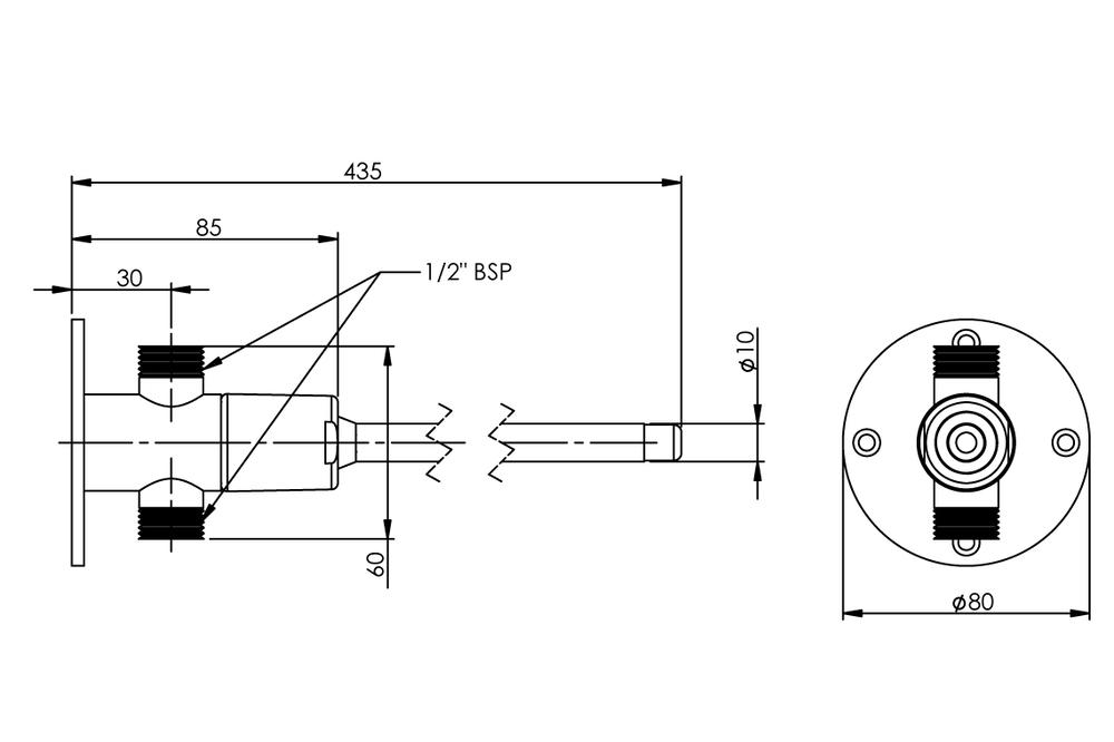 GE Ezy-Lever Lead Safe Timeflow Knee Operated Valve With Regulator 15 Sec Chrome 173.61.44.00