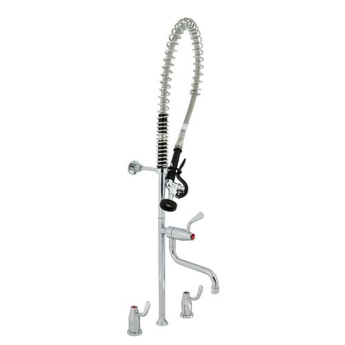 GE Ezy-Wash Type-82 Hob Mounted Concealed Basin Tap Mixing Pre-Rinse Unit With Pot Filler Chrome TF82HJP