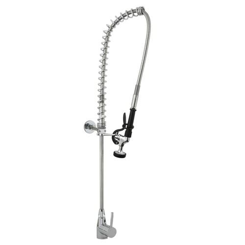 GE Ezy-Wash Type-150 Hob Mounted Flex Tail Single Lever Mixer Pre-Rinse Unit Stainless Steel TF150HMS