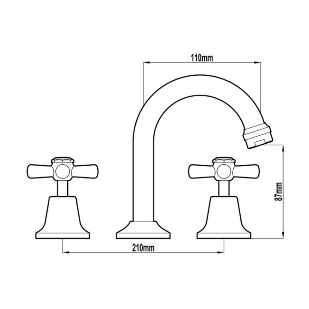 Harmony Latilla Hob Basin Set Chrome 23005