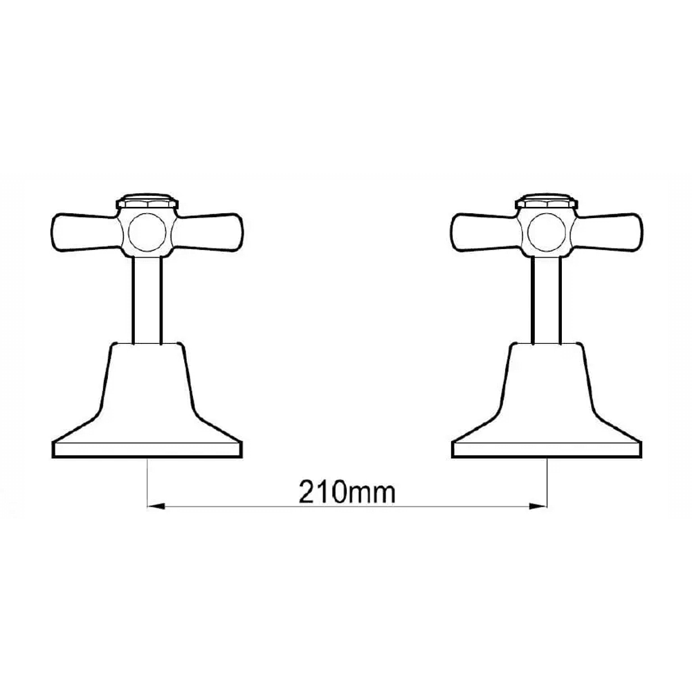 Harmony Latilla Wall Top Assembly Pair Chrome 23035