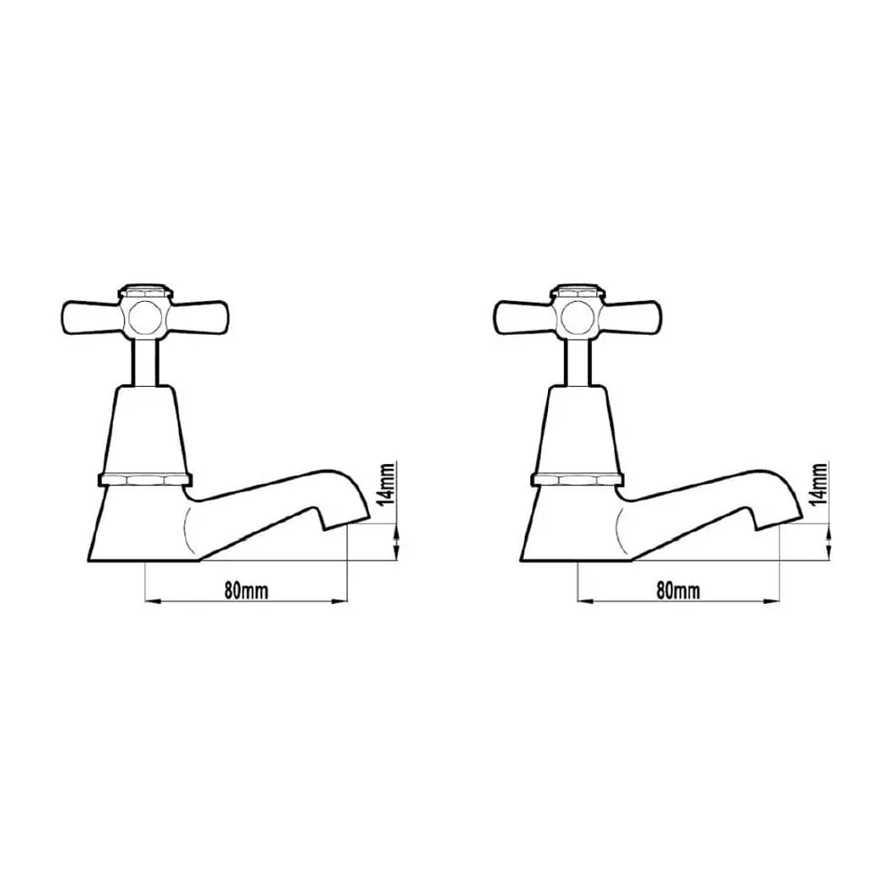 Harmony Latilla Pillar Tap Pair Chrome 23075